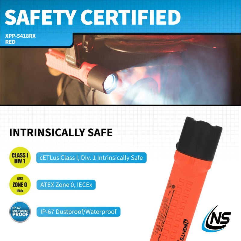 Nightstick XPP-5418RX Intrinsically Safe Flashlight-3 AA (not Included) -Red-UL913 / ATEX, Multicolor - Image 5